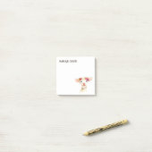 Persoonlijk Schattig Schaap / Lam Paarse Bloemen Post-it® Notes (Op bureau)