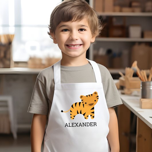 Persoonlijk Schattig Tijger Kinder Schort