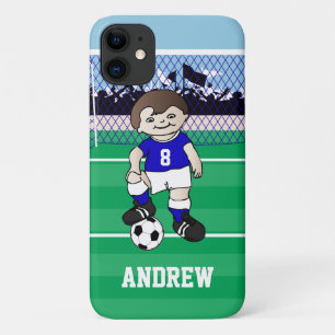 Persoonlijk schattig voetbaljongetje Case-Mate iPhone case