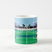 Persoonlijk schattig voetbaljongetje koffiemok (Center)