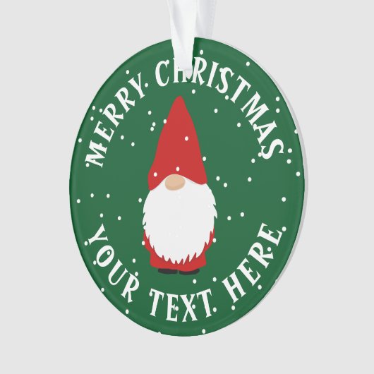 Persoonlijk schattige kerstfoto ornament (voorkant)