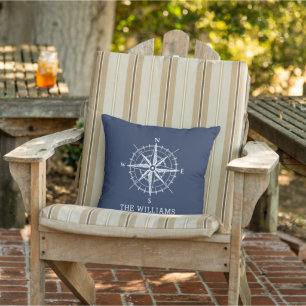 Persoonlijk scheepskompas Navyblauw Buitenkussen