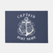 Persoonlijk scheepsnaamanker voor nautische kapite deurmat (Voorkant)