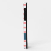 Persoonlijk scheepvaartthema, blauwe anker & roze Case-Mate iPhone case (Achterkant/links)