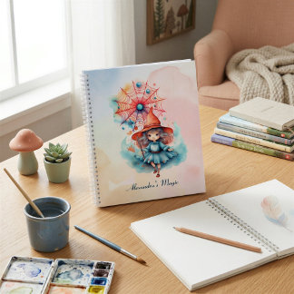 Persoonlijk Schetsboek Journaal met Whimsical Heks Notitieboek