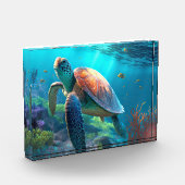 Persoonlijk schildpad foto blok aangepast cadeau i (Links)