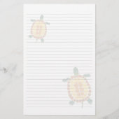 Persoonlijk Schildpad Kunst Gelinieerd Schrijfpapi Briefpapier (Achterkant)