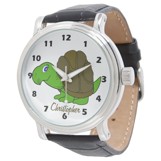 Persoonlijk schildpadontwerp horloge (Gekanteld)