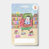 Persoonlijk schoolbibliothecaris-identificatiebadg badge (Achterkant)