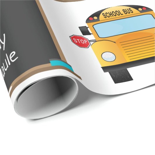 Persoonlijk schoolbord cadeaupapier (Rol Hoek)