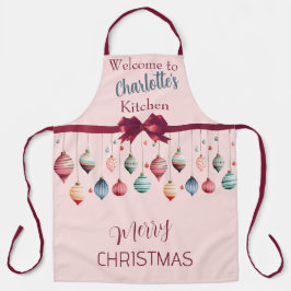 Persoonlijk Schort met Victoriaanse Kerstornamente