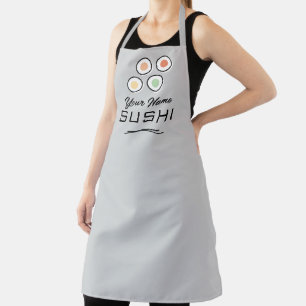 Persoonlijk schort voor sushi-chef met chopsticks-