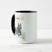 Persoonlijk Schotse Terrier Watercolor Hond Mok (Voorkant links)