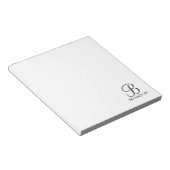 Persoonlijk Schrift Monogram en Naam Notitieblok (Schuin)