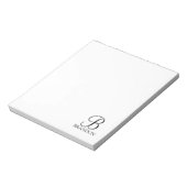 Persoonlijk Schrift Monogram en Naam Notitieblok (Linkerzijde)