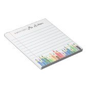 Persoonlijk schrijfblok voor docenten als cadeau notitieblok (Schuin)