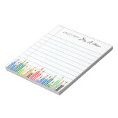 Persoonlijk schrijfblok voor docenten als cadeau notitieblok (Linkerzijde)