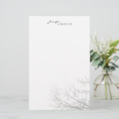 Persoonlijk schrijfpapier van de boom Silhouette Briefpapier (Staand voorkant)