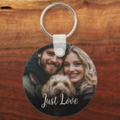 Persoonlijk Script Boodschap Koppel Foto Sleutelhanger (Voorkant)