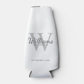 Persoonlijk script Bruidsjonkers naam en monogram Flesjeskoeler (Voorkant)