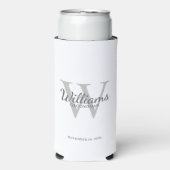 Persoonlijk script Bruidsjonkers naam en monogram  Seltzer Blikjeskoeler (Seltzer Voorkant)