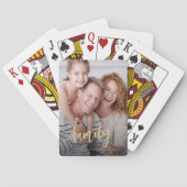 Persoonlijk script foto van een modern gezin pokerkaarten (Achterkant)
