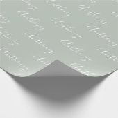 Persoonlijk Script Groene Elegantie Cadeaupapier (Hoek)