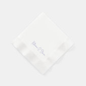 Persoonlijk Script Lavendel Namen Munt Huwelijk Servet (Hoek)