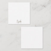 Persoonlijk script monogram blanco notitie notitiekaartje (Voorkant / Achterkant)
