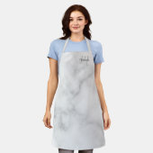 Persoonlijk Script Monogram en de Marmer van de Na Schort (Gedragen)