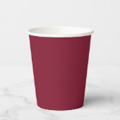 Persoonlijk Script Monogram en Naam Burgundy Red Papieren Bekers (Achterkant)