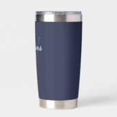 Persoonlijk script monogram en naam geïsoleerde drinkbeker (Achterkant)