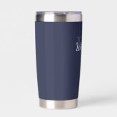 Persoonlijk script monogram en naam geïsoleerde drinkbeker (Voorkant)