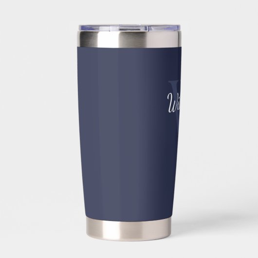 Persoonlijk script monogram en naam geïsoleerde drinkbeker (Voorkant)