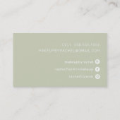 PERSOONLIJK script naam modern chic  sage groen Visitekaartje (Achterkant)