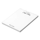 Persoonlijk script notitieblok kantoorbenodigdhede (Linkerzijde)