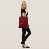 Persoonlijk Script Schattig Madeliefje Kastanjebru Tote Bag (Op model)
