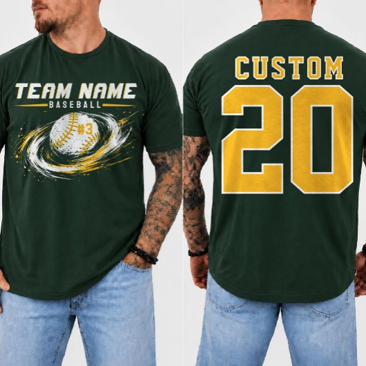 Persoonlijk shirt met baseballspeler nummer