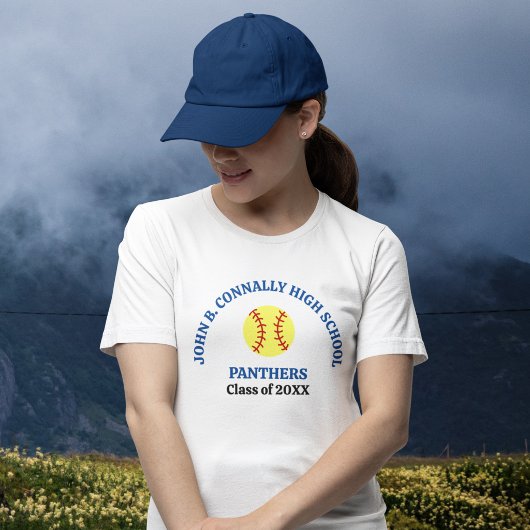 Persoonlijk shirt voor softbalspeler op de middelb