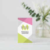 Persoonlijk Shopper Chic Modern Geometric Visitekaartje (Staand voorkant)