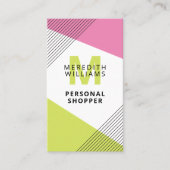Persoonlijk Shopper Chic Modern Geometric Visitekaartje (Voorkant)