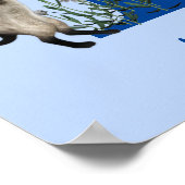 Persoonlijk Siamese Kat Monogram Initiaal T Poster (Hoek)