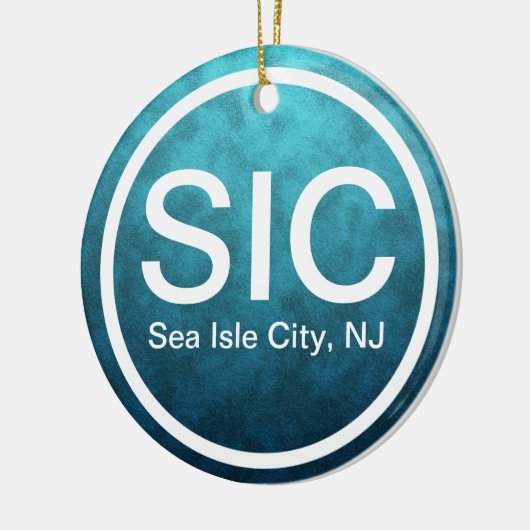 Persoonlijk SIC Zee Isle City NJ Beach Kerstmis Keramisch Ornament (Links)