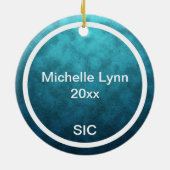 Persoonlijk SIC Zee Isle City NJ Beach Kerstmis Keramisch Ornament (Achterkant)