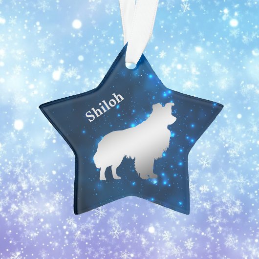 Persoonlijk Sieraad Border Collie Hond Ster Ornament