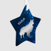 Persoonlijk Sieraad Border Collie Hond Ster Ornament (voorkant)