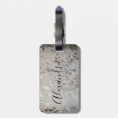 Persoonlijk Silver Koeienhuid Print Bagagelabel (Achterkant verticaal)