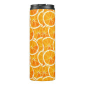 Persoonlijk sinaasappel citrusmonogram thermosbeker (Achterkant)