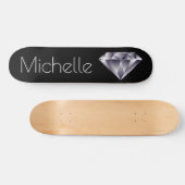 Persoonlijk Skateboard met Diamant (Horizontaal)