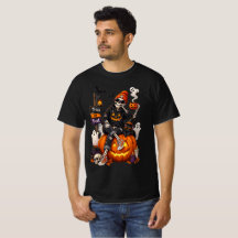 Persoonlijk skelet Halloween blijf eng T-shirt